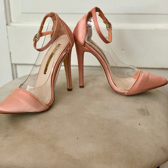 Kai Nude Satin Transparent Pumps - Picture 5 of 9